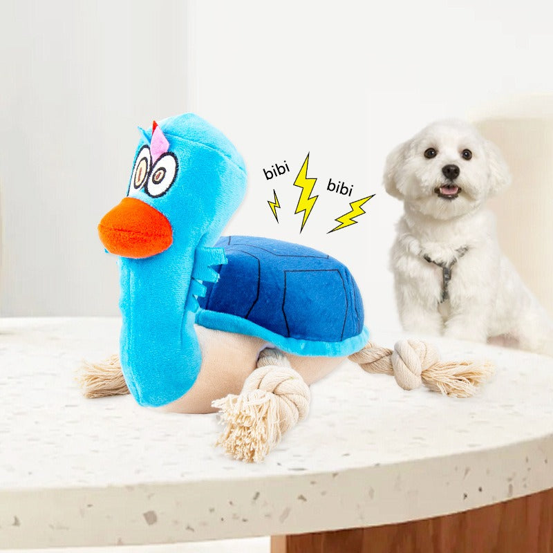 Pet dog plush toys sound interactive bite resistant grind teeth bite rope to relieve stress large dog toys for puppies