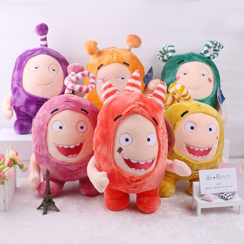 35CM Plush Oddbods Newt Buuble Pogo Zee Jeff Fuse Slick Plush Dolls Stuffed Toys