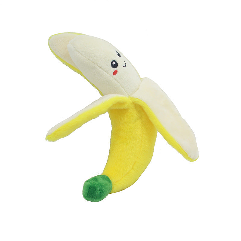 Pet Plush Sound Toys Fruits and Vegetables Dogs and Cats Educational Toys Supplies Cactus, Corn, Eggplant