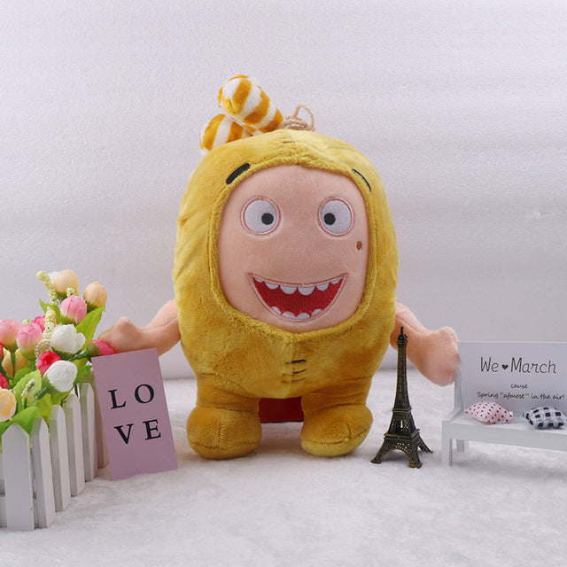 35CM Plush Oddbods Newt Buuble Pogo Zee Jeff Fuse Slick Plush Dolls Stuffed Toys