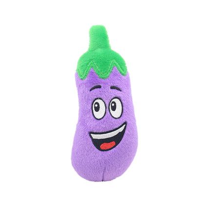 Pet Plush Sound Toys Fruits and Vegetables Dogs and Cats Educational Toys Supplies Cactus, Corn, Eggplant
