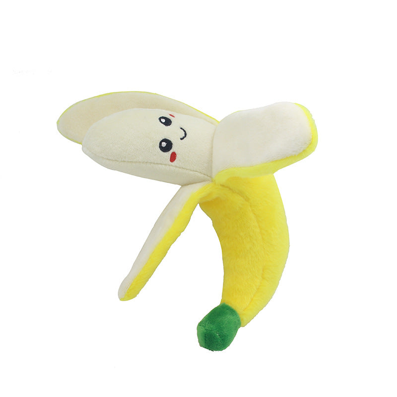 Pet Plush Sound Toys Fruits and Vegetables Dogs and Cats Educational Toys Supplies Cactus, Corn, Eggplant