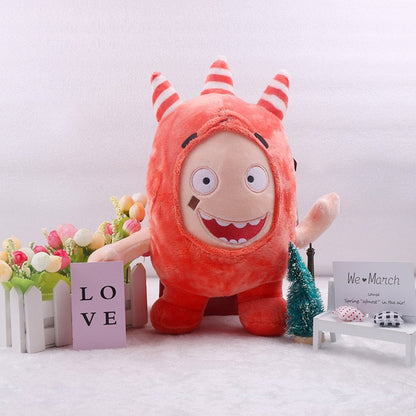 35CM Plush Oddbods Newt Buuble Pogo Zee Jeff Fuse Slick Plush Dolls Stuffed Toys